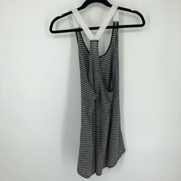 Nike Swim Racerback Cover-Up Dress Womens Small Gray White Stripe Scoop Neck - Picture 5 of 14